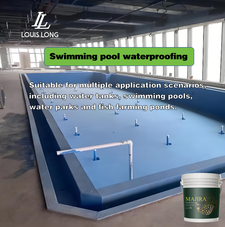 LOUIS LONG Liquid Acrylic Waterproof Wall Paint with Flat for for Building Coating Brush Application